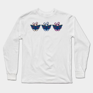 Three Chibis (Books) Long Sleeve T-Shirt